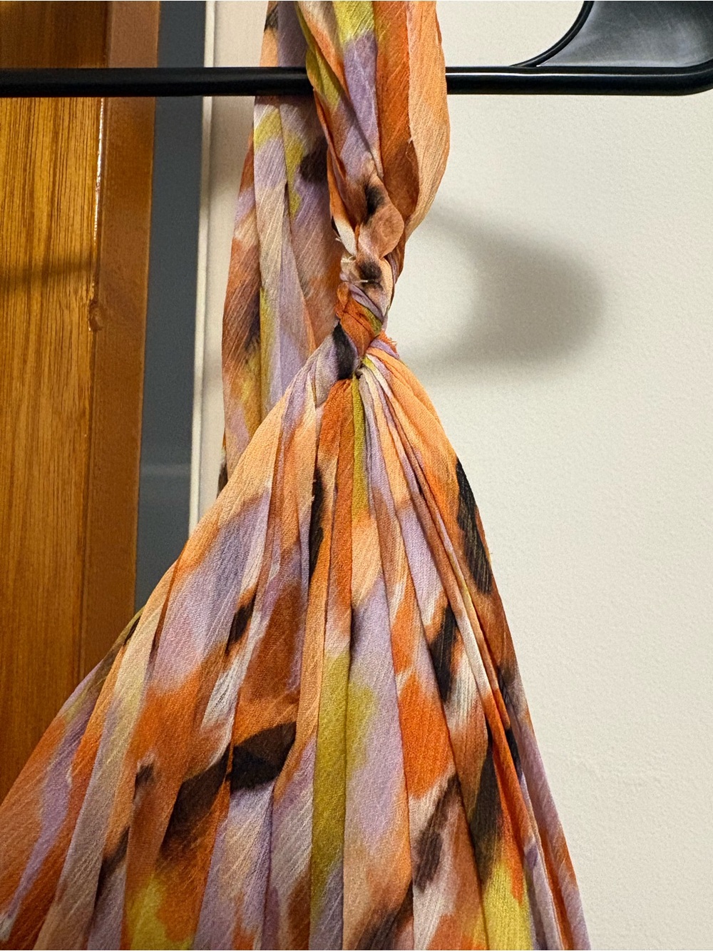 AMUR Neve Pleated Chiffon Dress in Pebble Beach - Picture 11 of 16